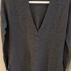 Vince Charcoal V-Neck Women's Sweater